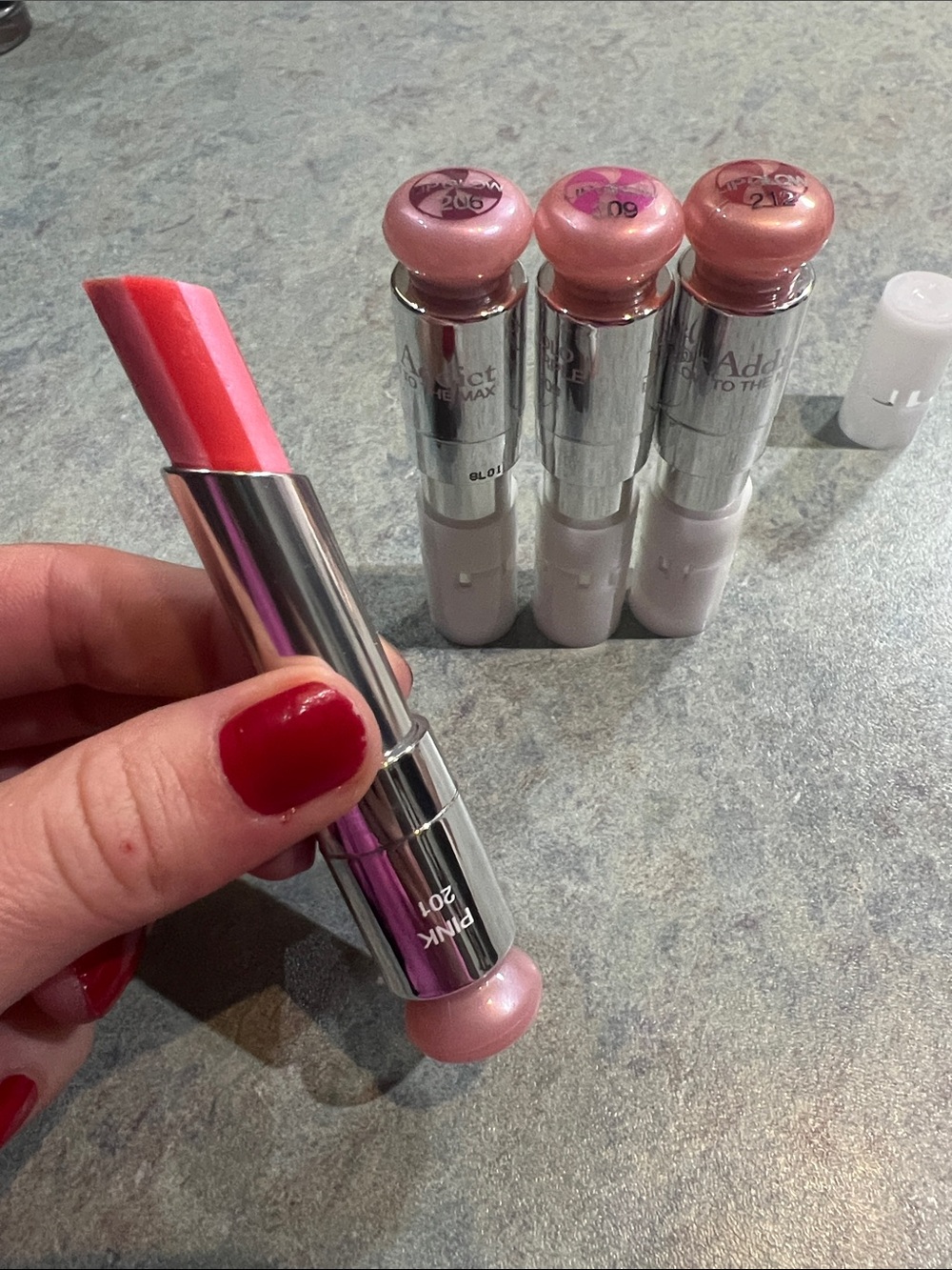 Dior Addict Lip Glow limited edition x4 in shade 206,201,209,212